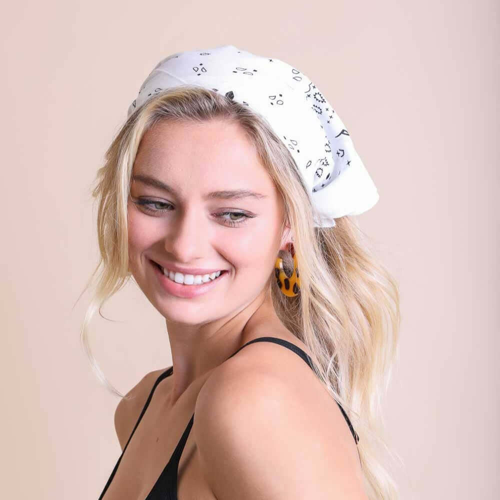 Ivory Paisley Bandana – Alicia DiMichele Boutique
