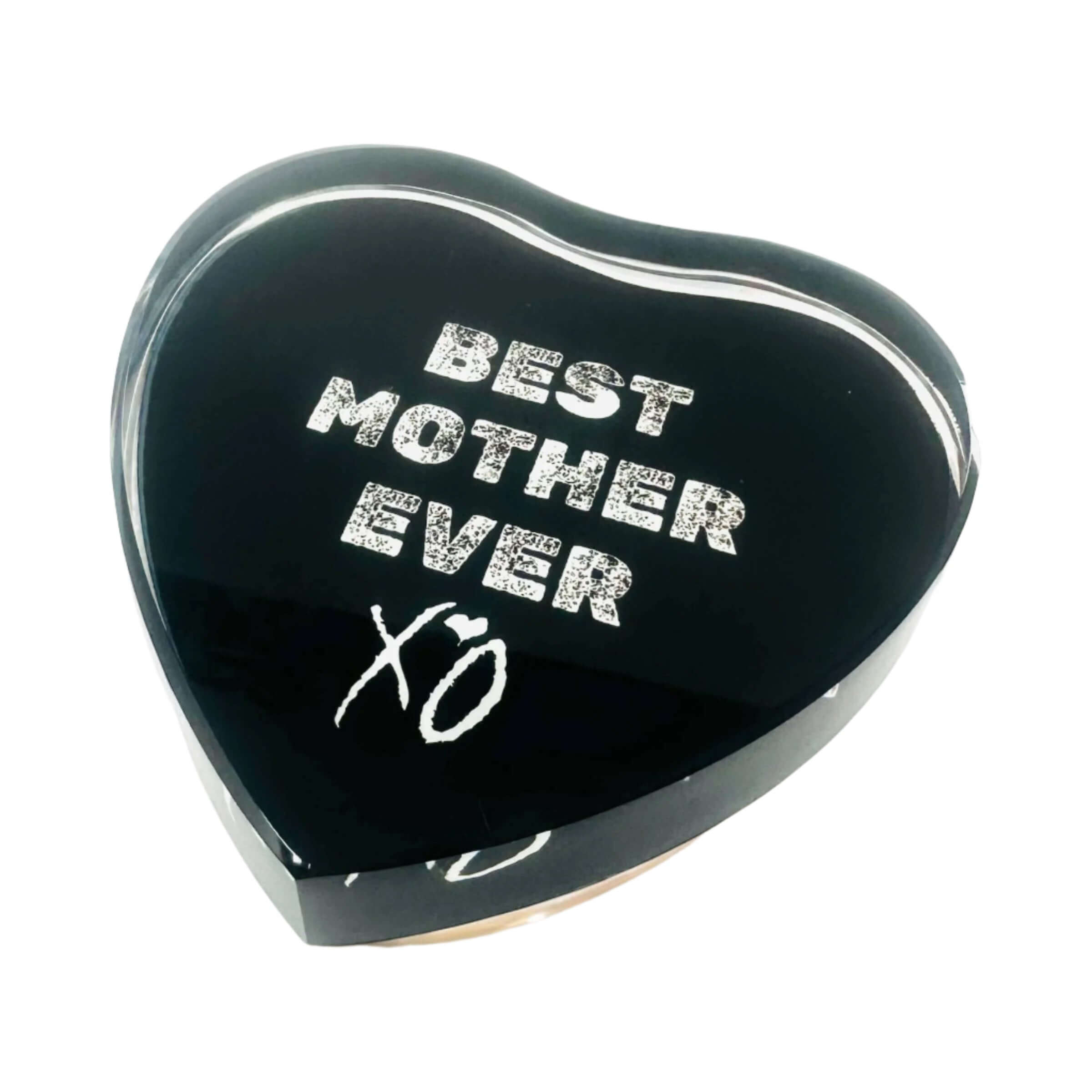 Best Mother Crystal Heart Paperweight Decor – Alicia DiMichele Boutique