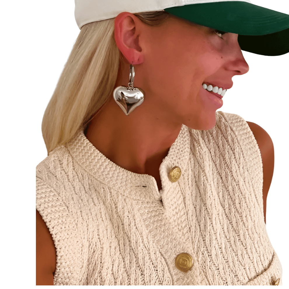 Bubble Heart Earrings - Silver – Alicia DiMichele Boutique