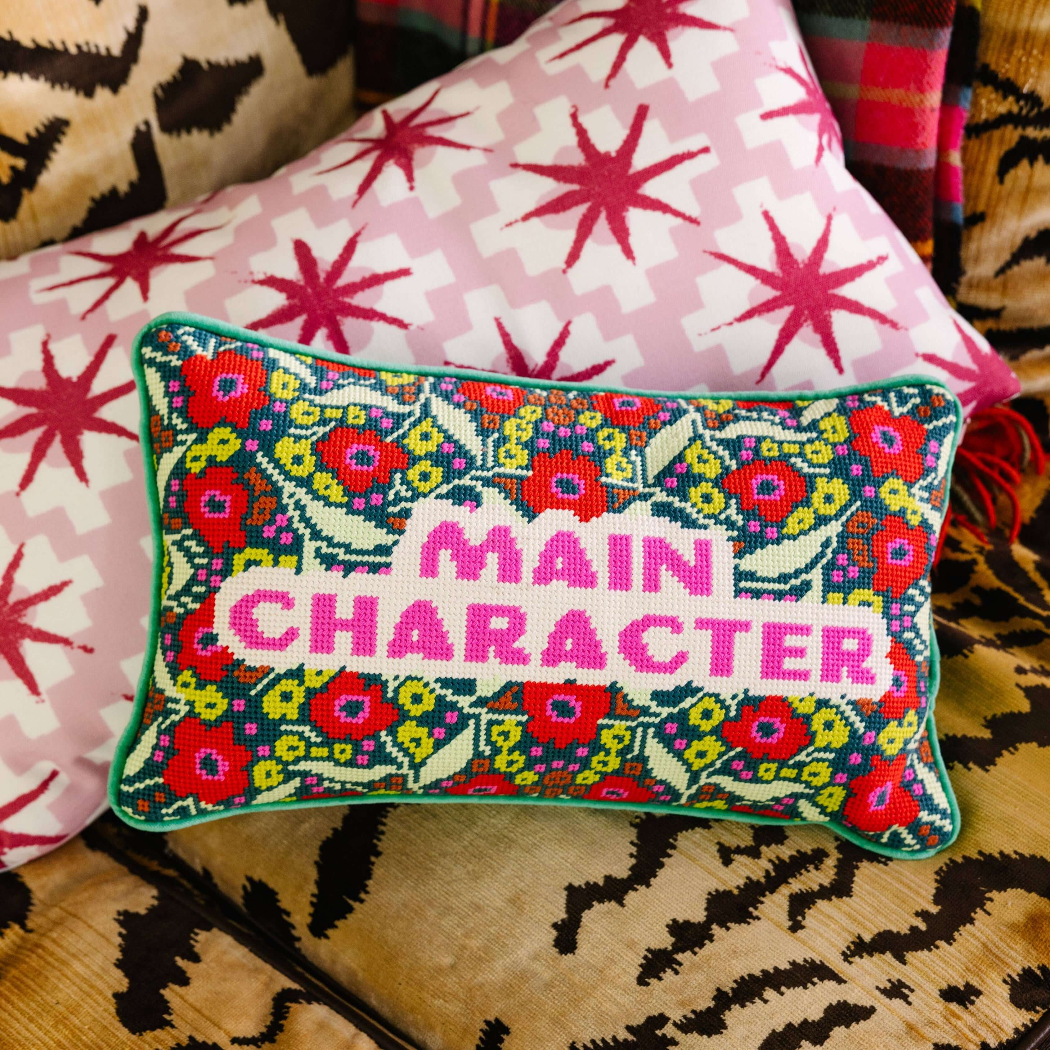 Main Character Needlepoint Pillow – Alicia DiMichele Boutique
