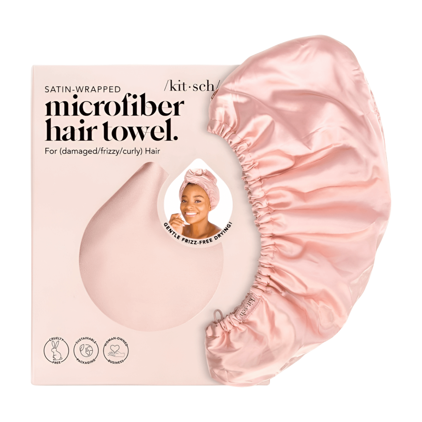 Kitsch Satin-Wrapped Hair Towel – Alicia DiMichele Boutique