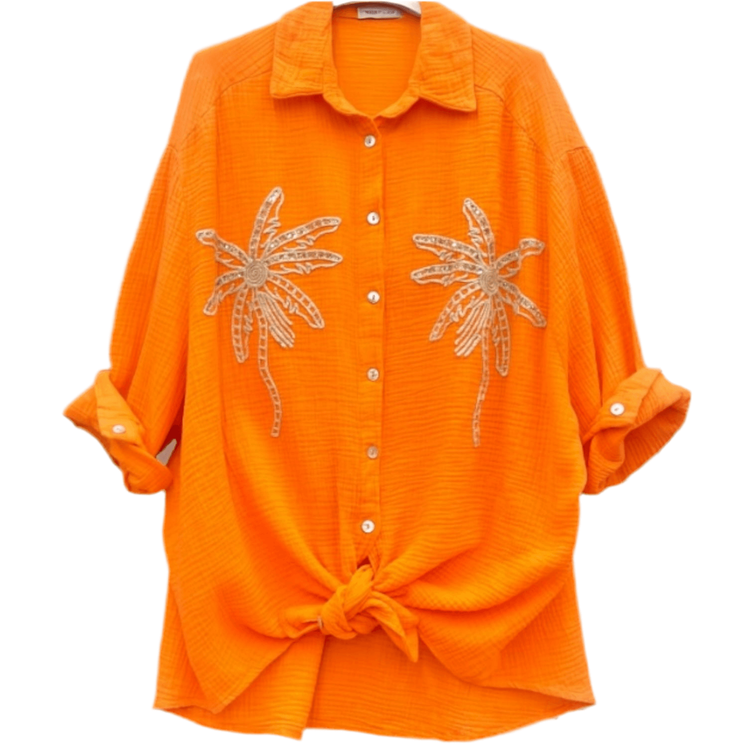 Heatwave Palm Gauze Shirt – Alicia DiMichele Boutique