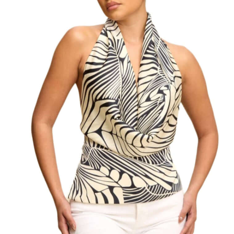 Ink Wave Cowl Top – Alicia DiMichele Boutique