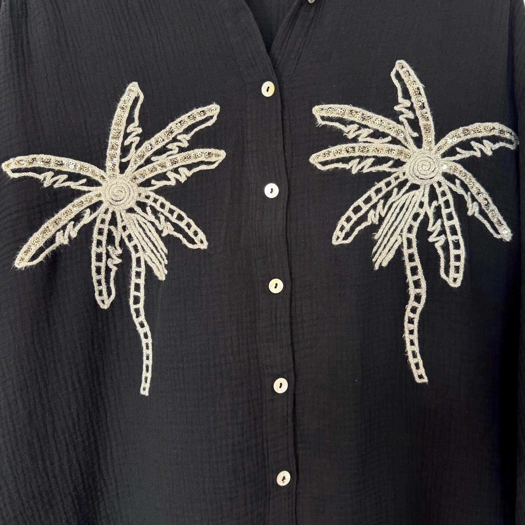 Moonshade Palm Gauze Shirt – Alicia DiMichele Boutique