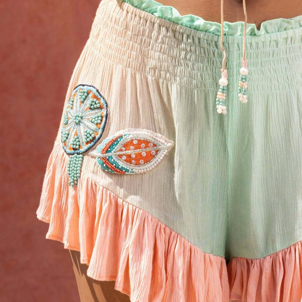 Ombre Boho Embroidered Shorts – Alicia DiMichele Boutique