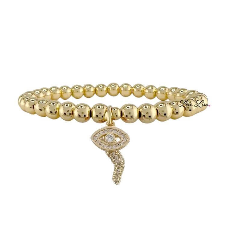 Give ‘Em The Horn Gold Bracelet - Rhinestone – Alicia DiMichele Boutique