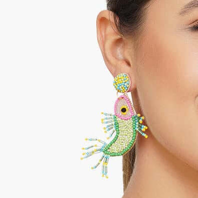 Pink Pose Beaded Earrings – Alicia DiMichele Boutique