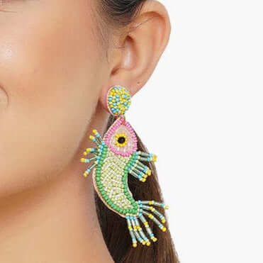 Pink Pose Beaded Earrings – Alicia DiMichele Boutique