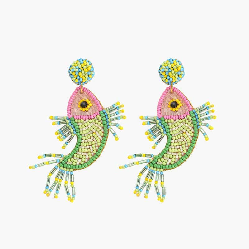 Pink Pose Beaded Earrings – Alicia DiMichele Boutique