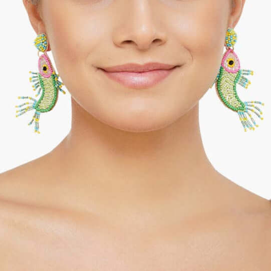 Pink Pose Beaded Earrings – Alicia DiMichele Boutique