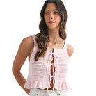 Pretty In Pink Ruffle Knit Tank – Alicia DiMichele Boutique