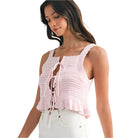 Pretty In Pink Ruffle Knit Tank – Alicia DiMichele Boutique