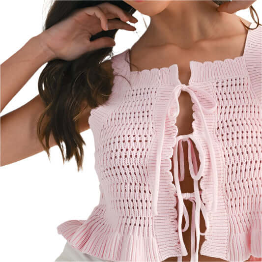 Pretty In Pink Ruffle Knit Tank – Alicia DiMichele Boutique