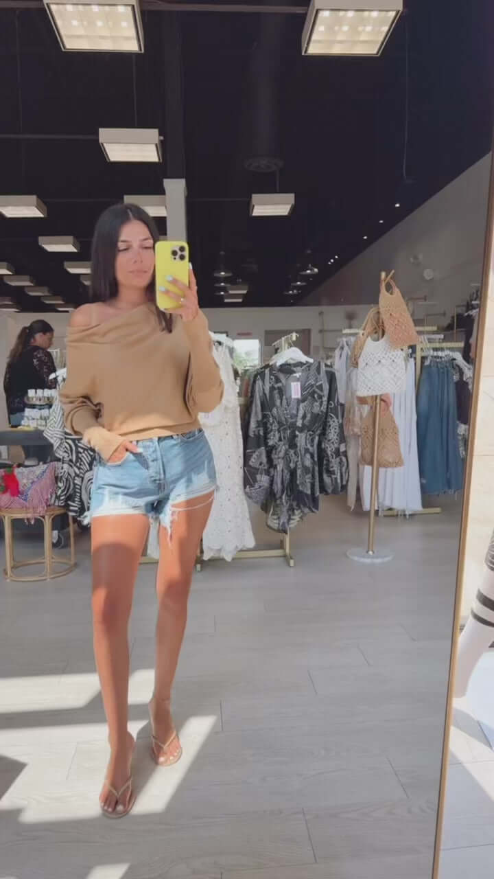 Dolman Knit Pullover – Camel – Alicia DiMichele Boutique