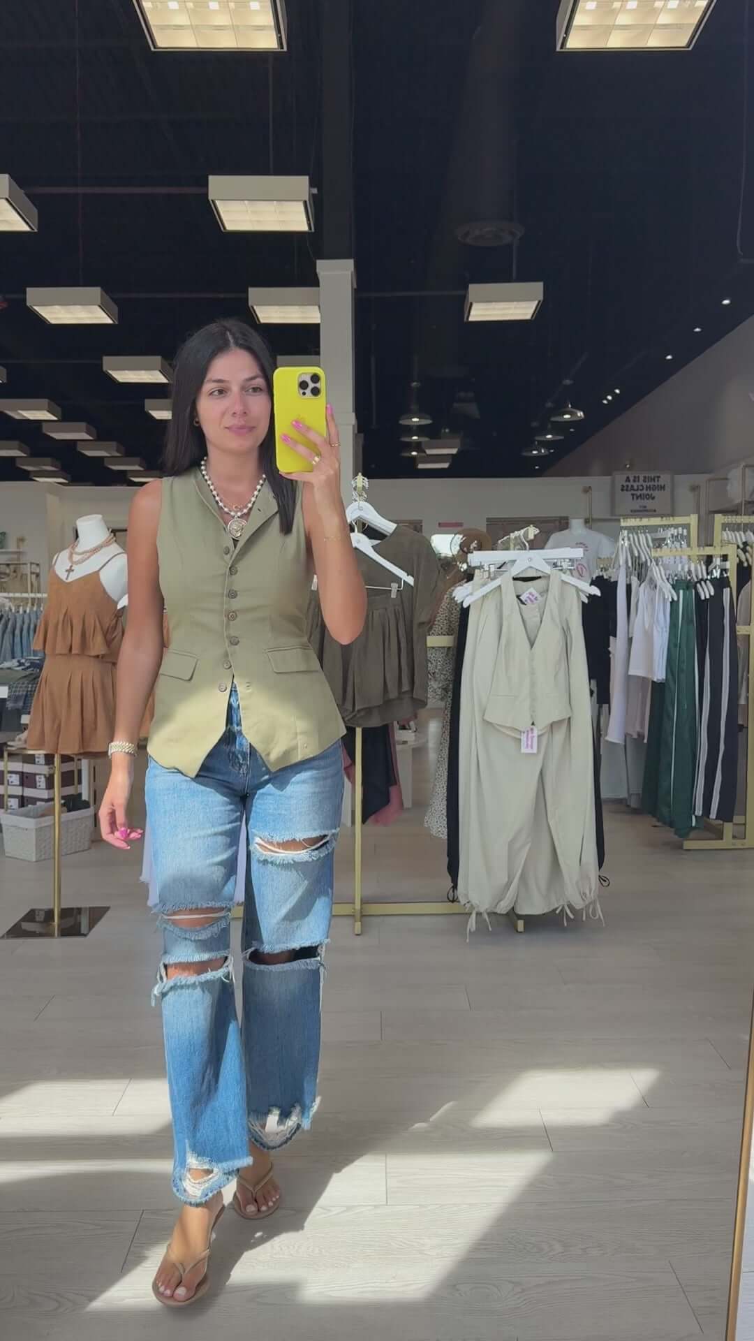 Linen Long-Line Buttoned Vest – Alicia DiMichele Boutique