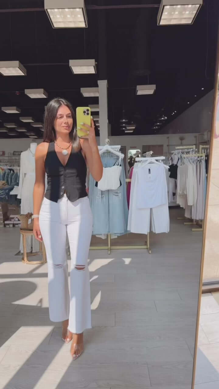 Power Move Halter Vest – Black – Alicia DiMichele Boutique