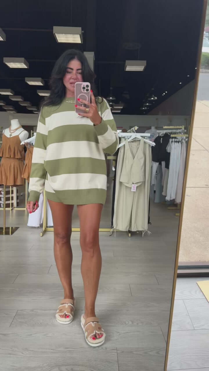 Striped Knit Sweater and Shorts Set - Pickle – Alicia DiMichele Boutique