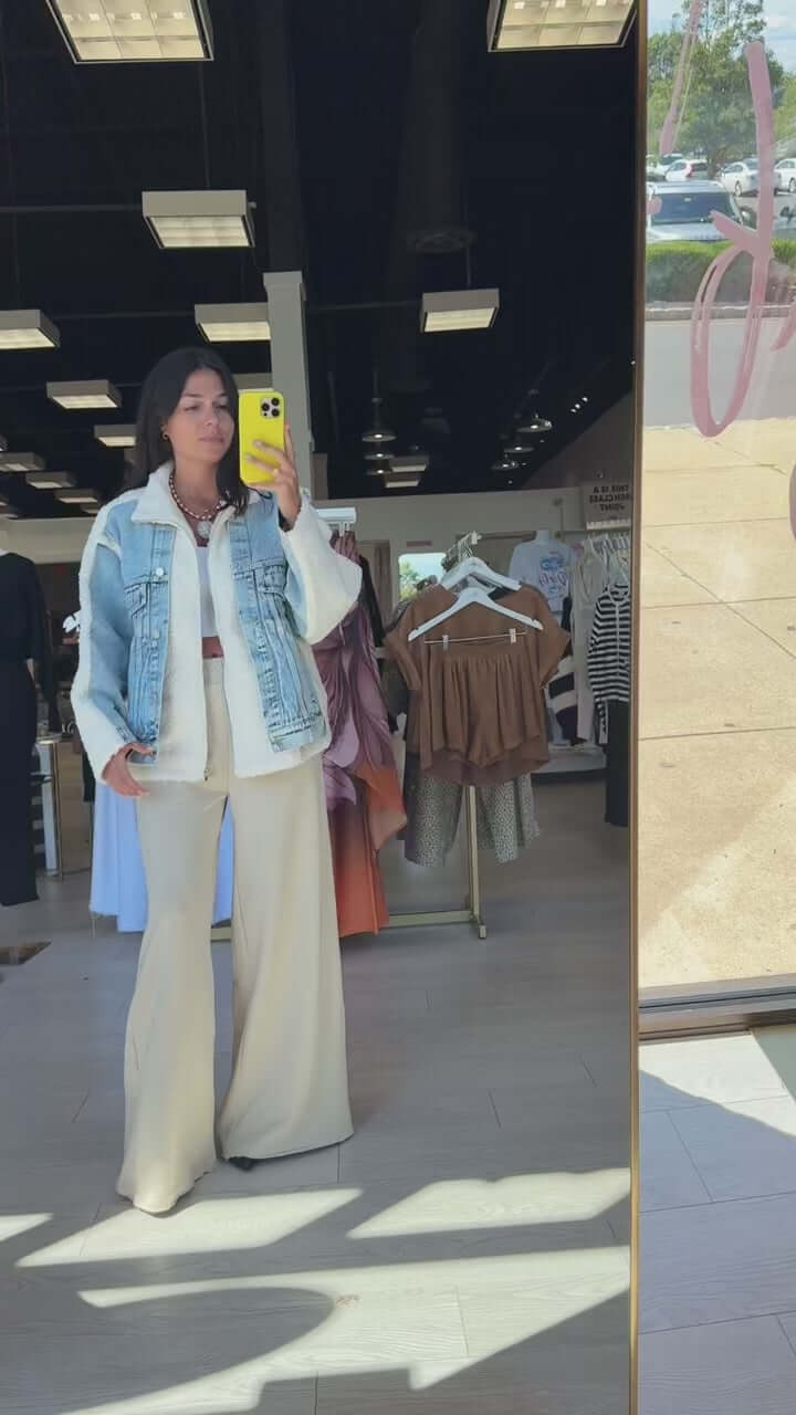 Sherpa Edge Denim Jacket – Alicia DiMichele Boutique