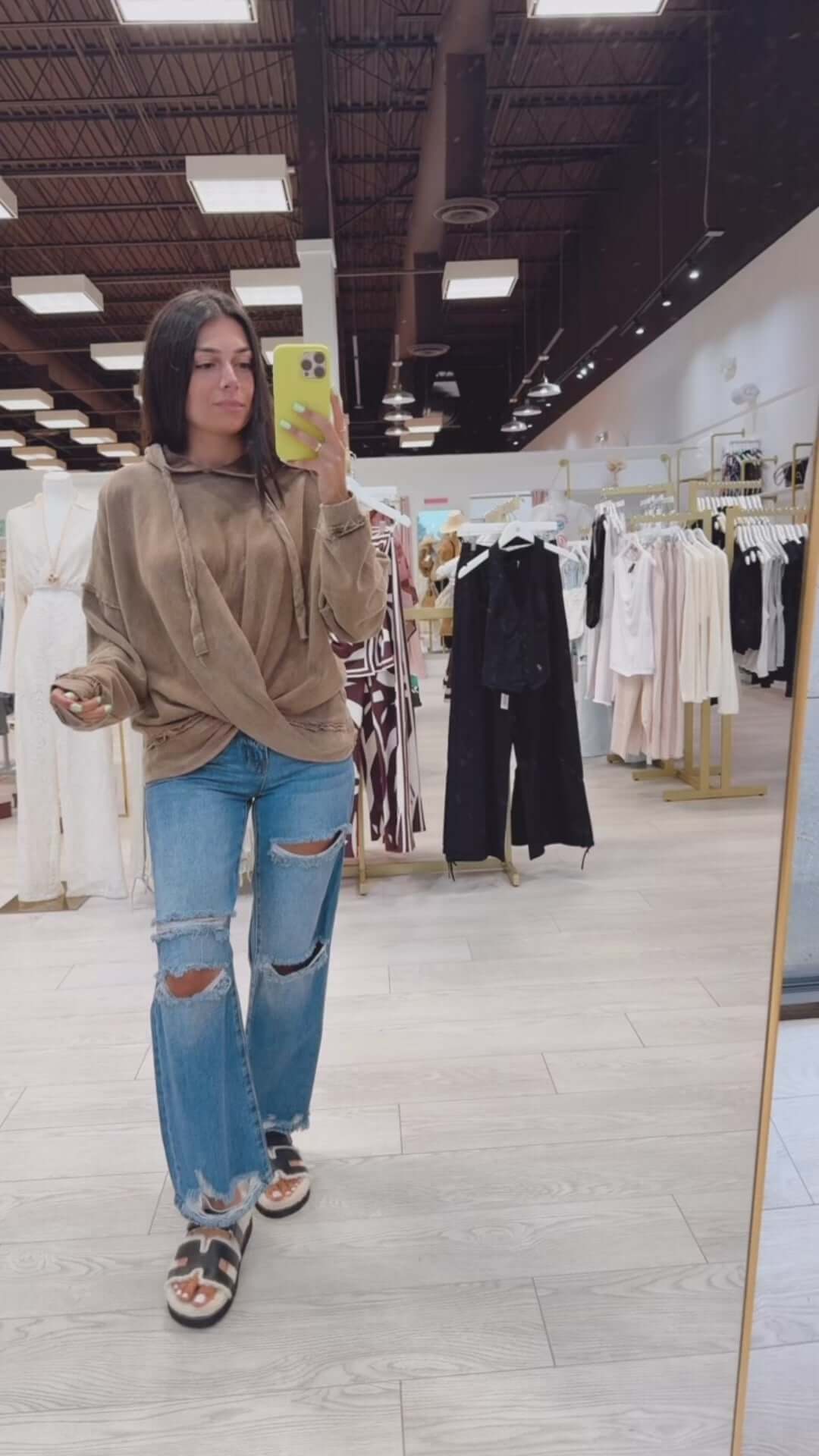 Twisted Hoodie – Chocolate – Alicia DiMichele Boutique