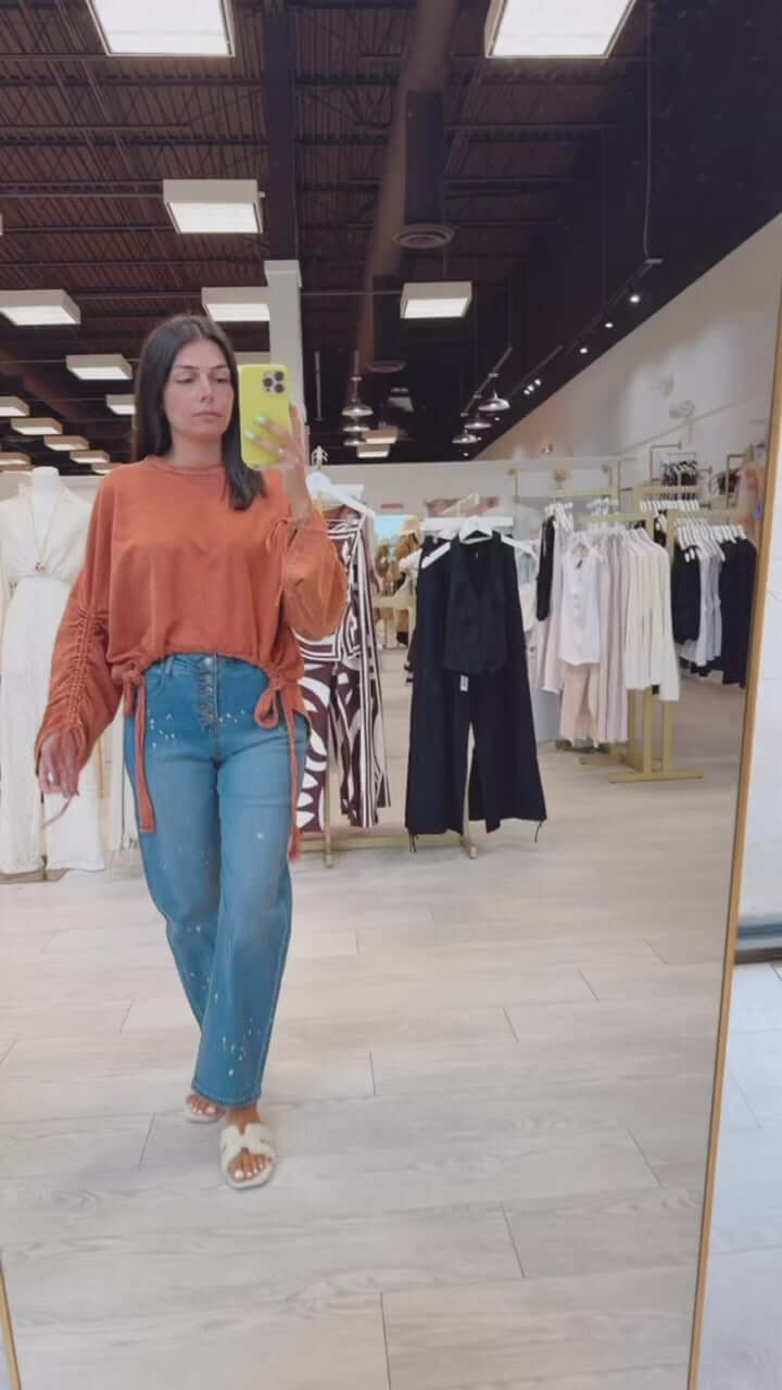 Burnt Orange Mineral Washed Pullover – Alicia DiMichele Boutique