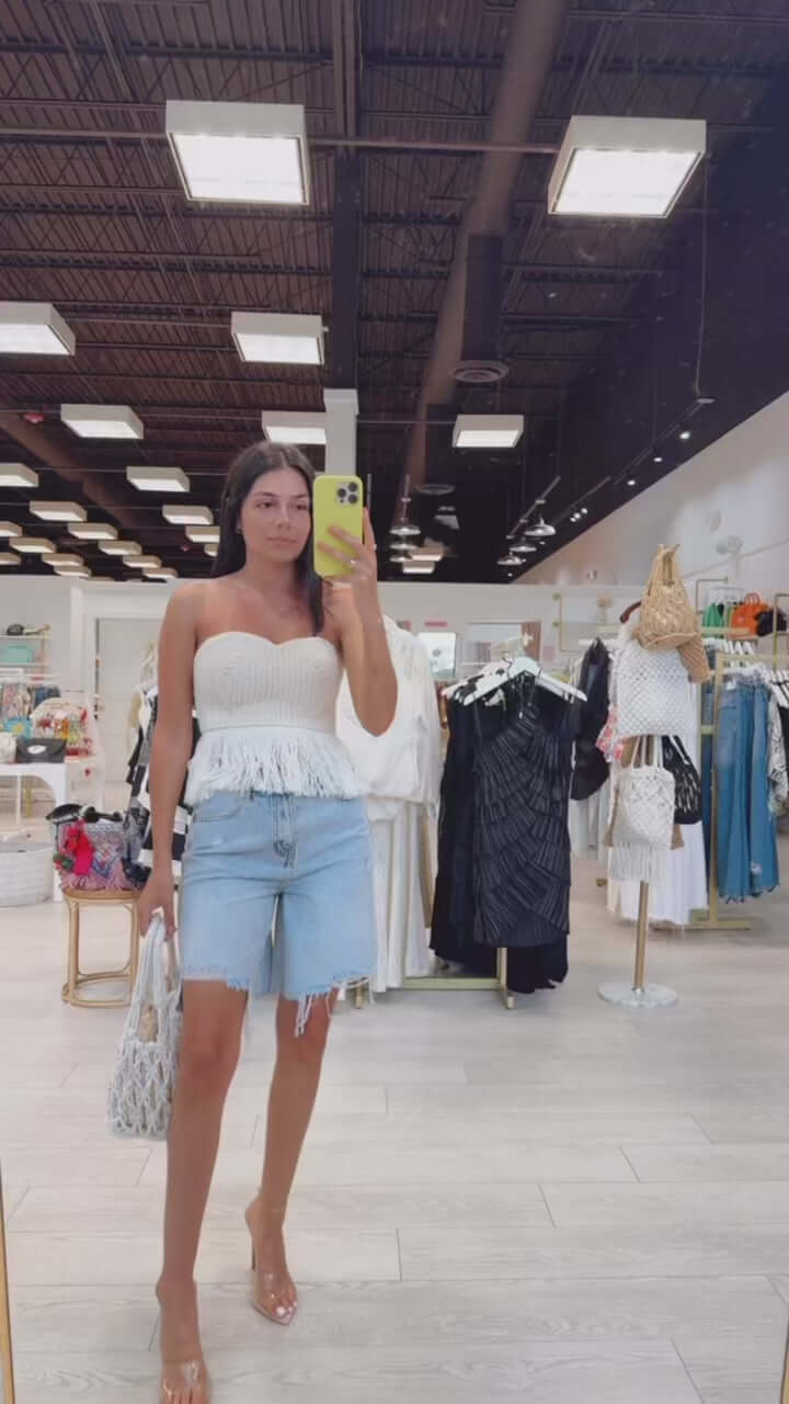 Crochet Strapless Top – Alicia DiMichele Boutique