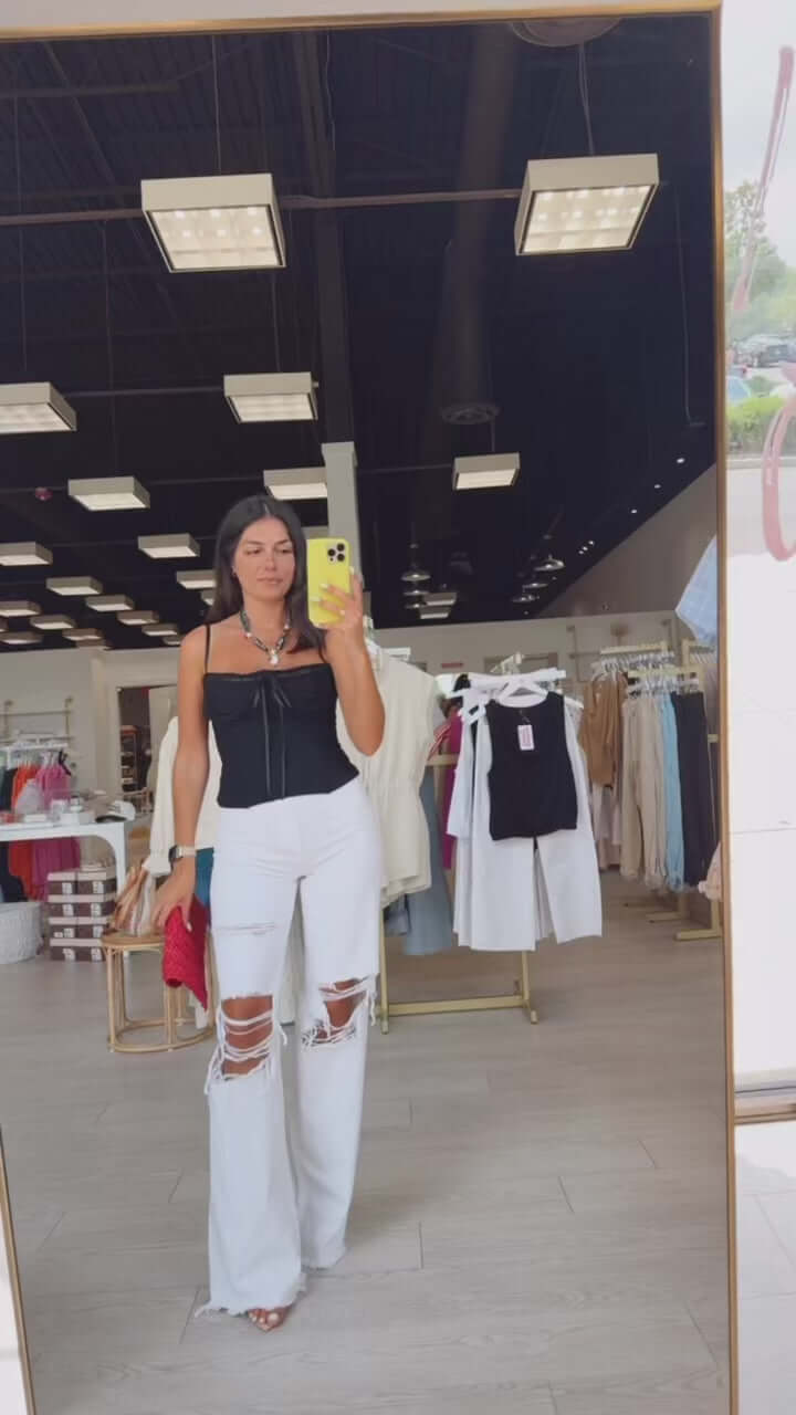 Black Lace Ribbon Bustier – Alicia DiMichele Boutique