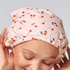Kitsch Satin-Lined Flexi Shower Cap - Cherry Print – Alicia DiMichele Boutique