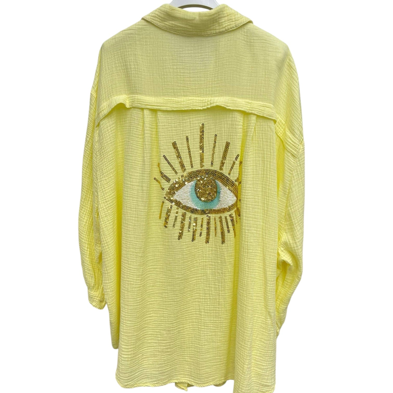 Sol Gaze Evil Eye Gauze Shirt – Alicia DiMichele Boutique