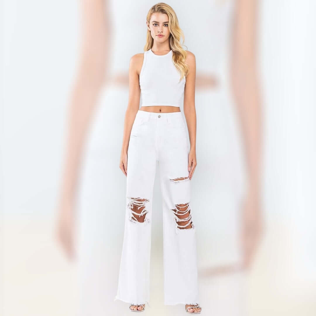 White Sands Distressed Jeans – Alicia DiMichele Boutique