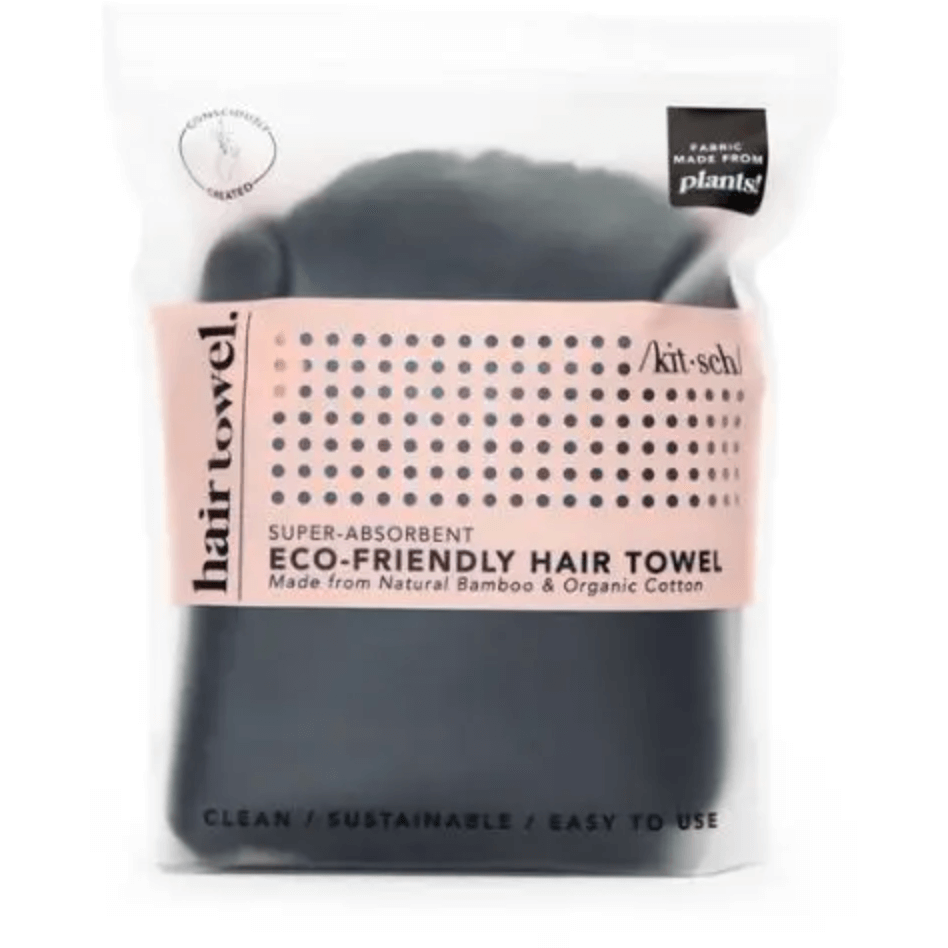 Kitsch EcoFriendly Hair Towel Black Alicia DiMichele Boutique