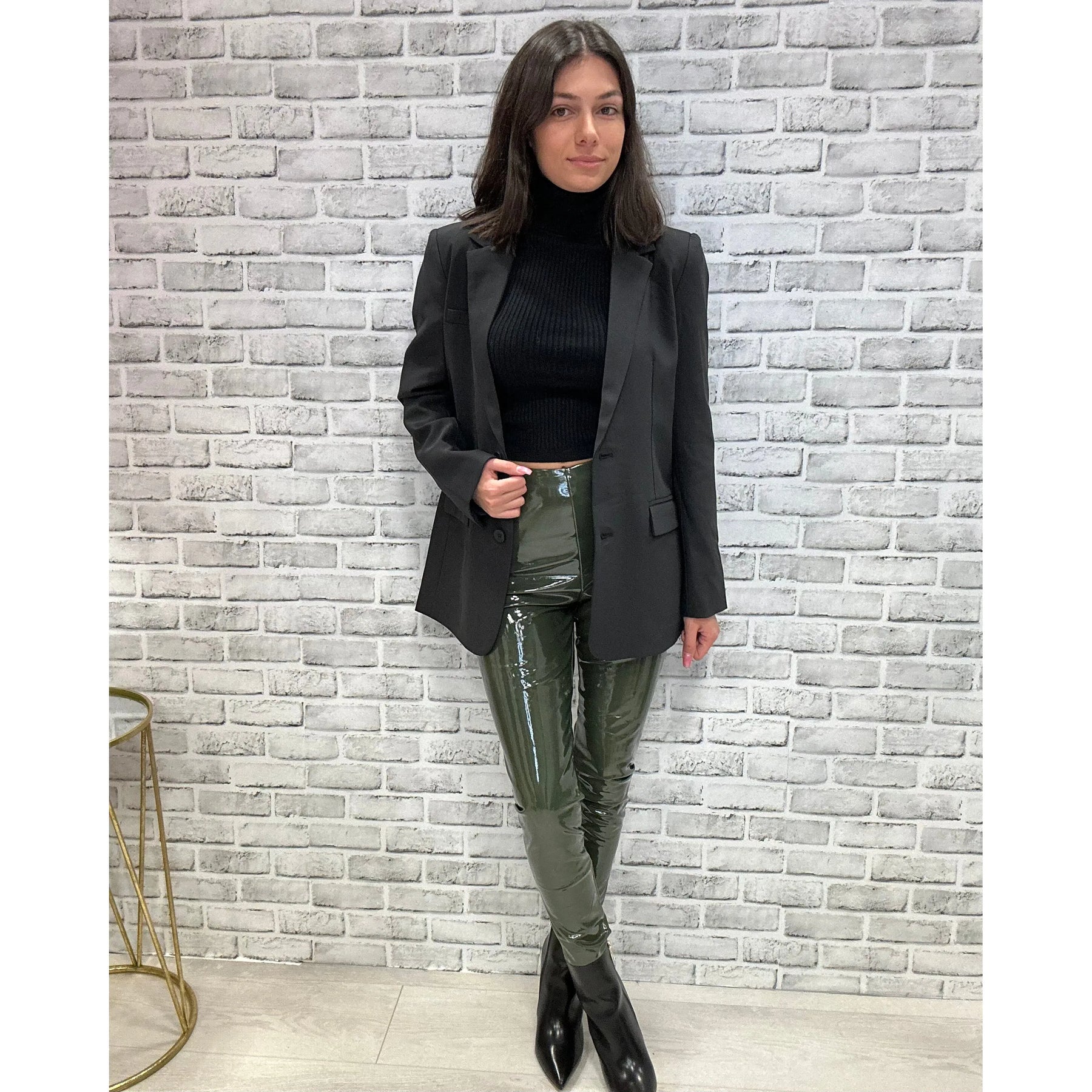 Commando Patent Leather Legging - Olive – Alicia DiMichele Boutique