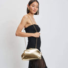 Gold Metallic Clutch – Statement Bag – Alicia DiMichele Boutique