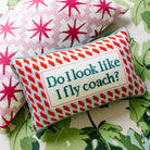 Fly Coach Needlepoint Pillow available at Alicia DiMichele Boutique – stylish women’s fashion and accessories.
