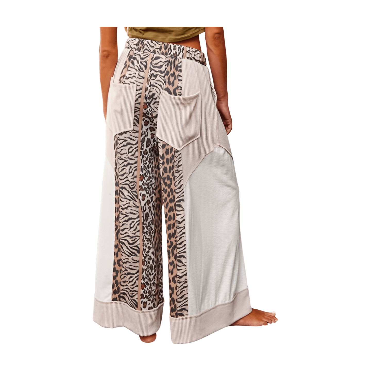 Wild Side Contrast Drawstring Pants