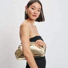 Gold Metallic Clutch – Statement Bag – Alicia DiMichele Boutique