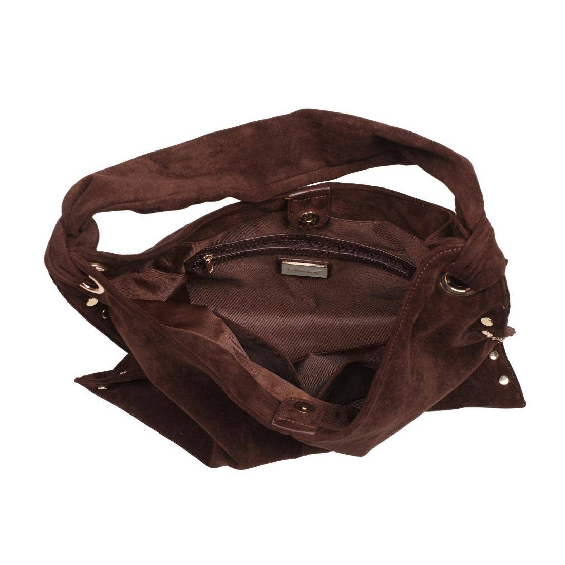 Soft Studded Hobo Bag - Chocolate – Alicia DiMichele Boutique