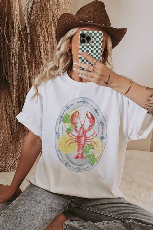 Lobster On Deck Graphic Tee – Alicia DiMichele Boutique