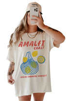 Amalfi Coast Graphic Tee available at Alicia DiMichele Boutique – stylish women’s fashion and accessories.