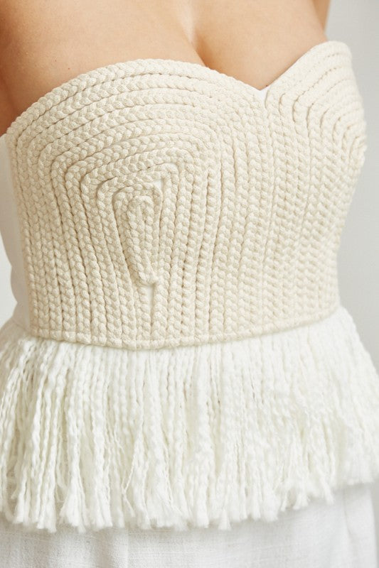 Crochet Strapless Top available at Alicia DiMichele Boutique – stylish women’s fashion and accessories.
