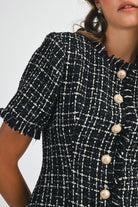 Black Tweed Flare Mini Dress – Alicia DiMichele Boutique