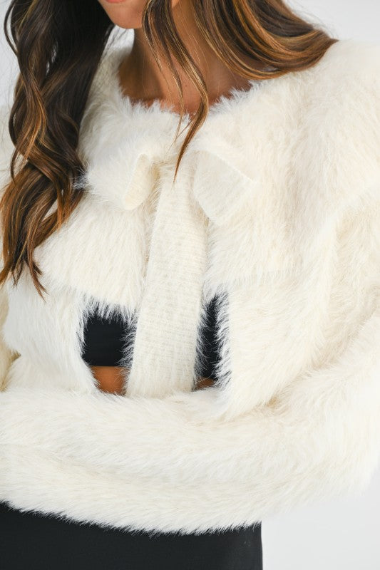 Cozy Cape Fuzzy Knit Tie Cardigan – Alicia DiMichele Boutique