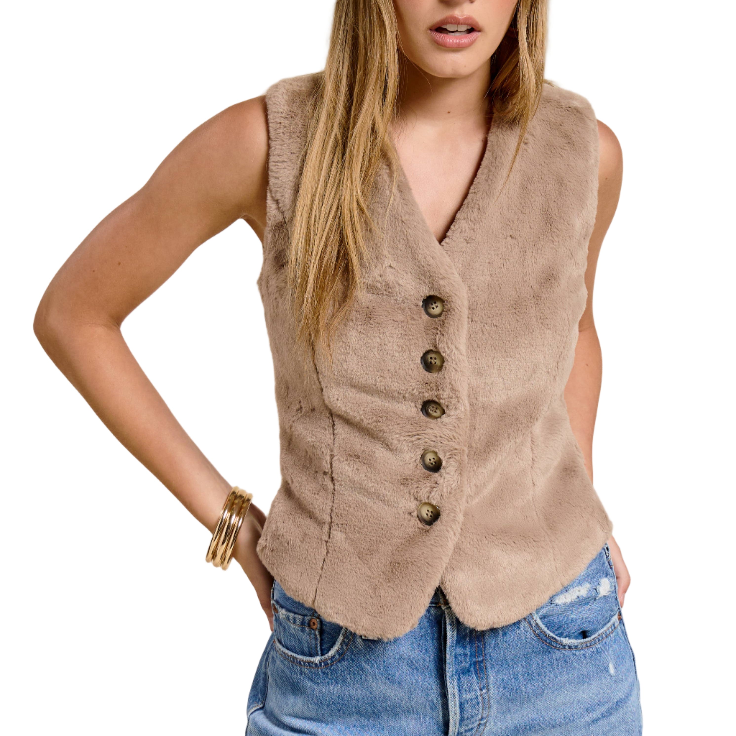 Faux Fur Rib Knit Vest – Alicia DiMichele Boutique