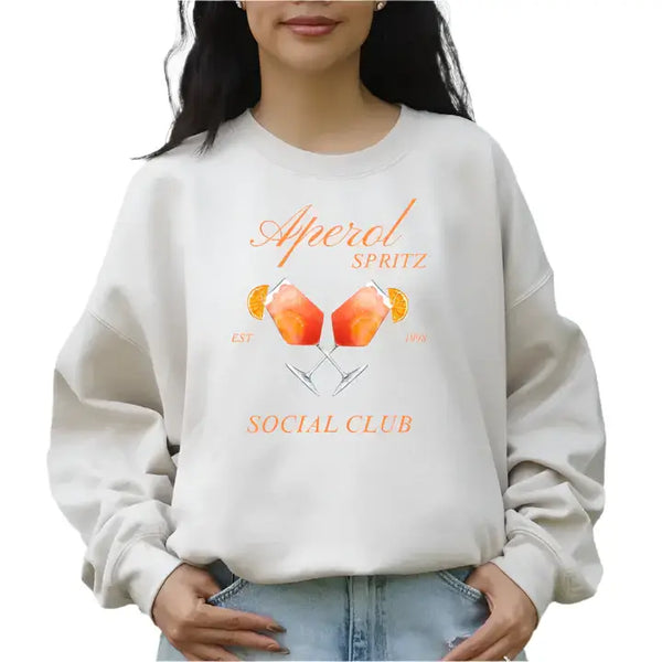 Aperol Spritz Social Club Sweatshirt | Alicia DiMichele Boutique