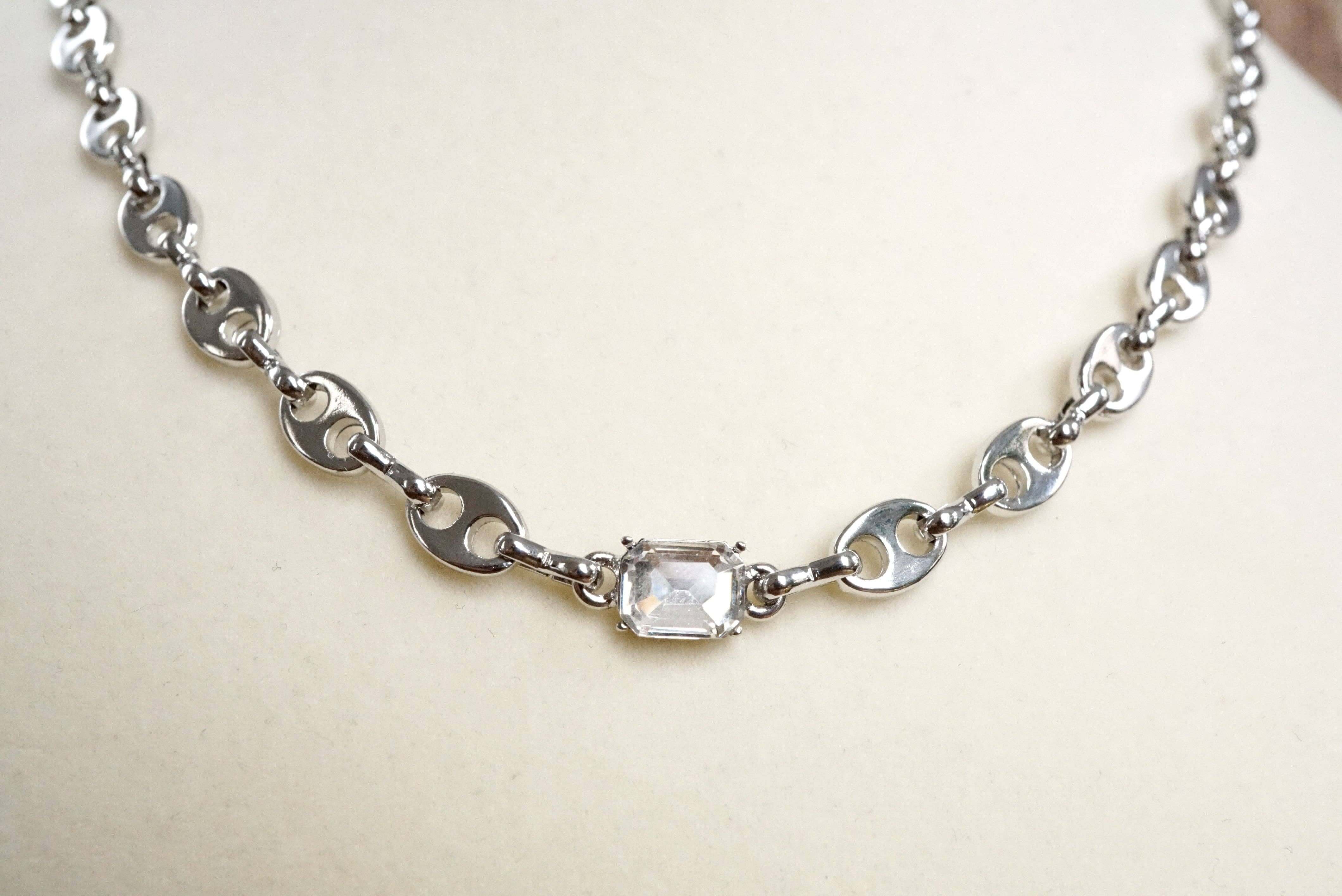 Silver Anchor Chain Necklace – Alicia DiMichele Boutique