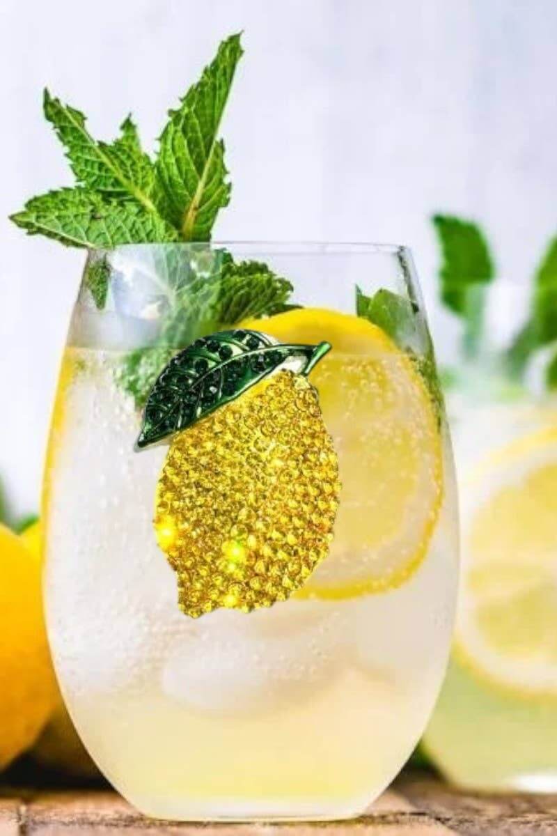 Lemon Stemless Wine Glass – Alicia DiMichele Boutique