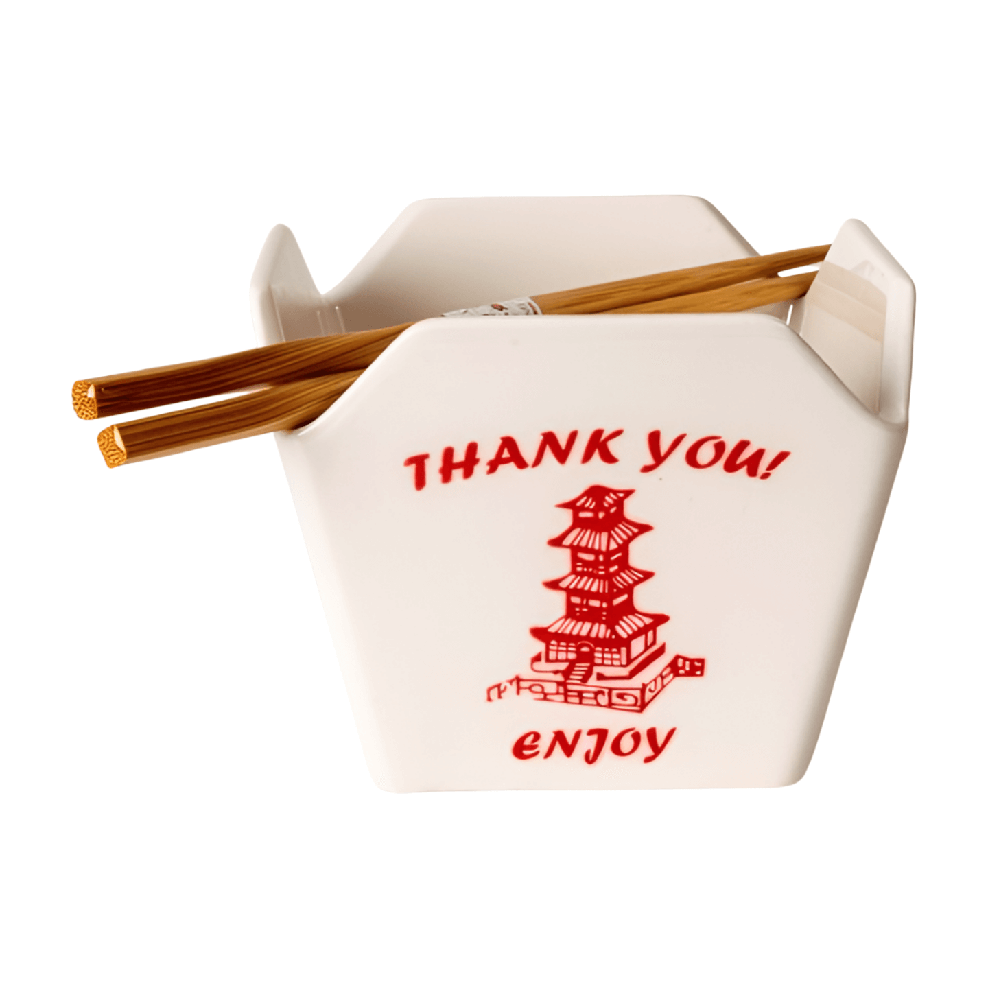 Takeout Box Serving Bowl with Chopsticks - Pagoda