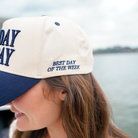 Sunday Funday Vintage Trucker Hat available at Alicia DiMichele Boutique – stylish women’s fashion and accessories.