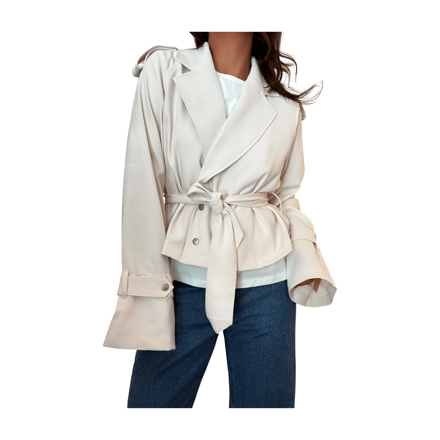 Cropped Trench Coat