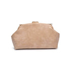 Beige Croc-Embossed Clutch – Neutral Everyday Handbag – Alicia DiMichele Boutique
