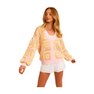 Colorful Crochet button Cardigan